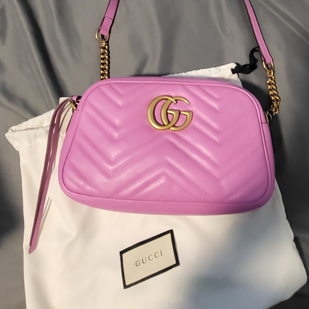 Gucci Marmont Small Camera Bag Candy Mousse